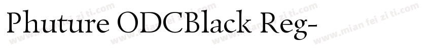 Phuture ODCBlack Reg字体转换